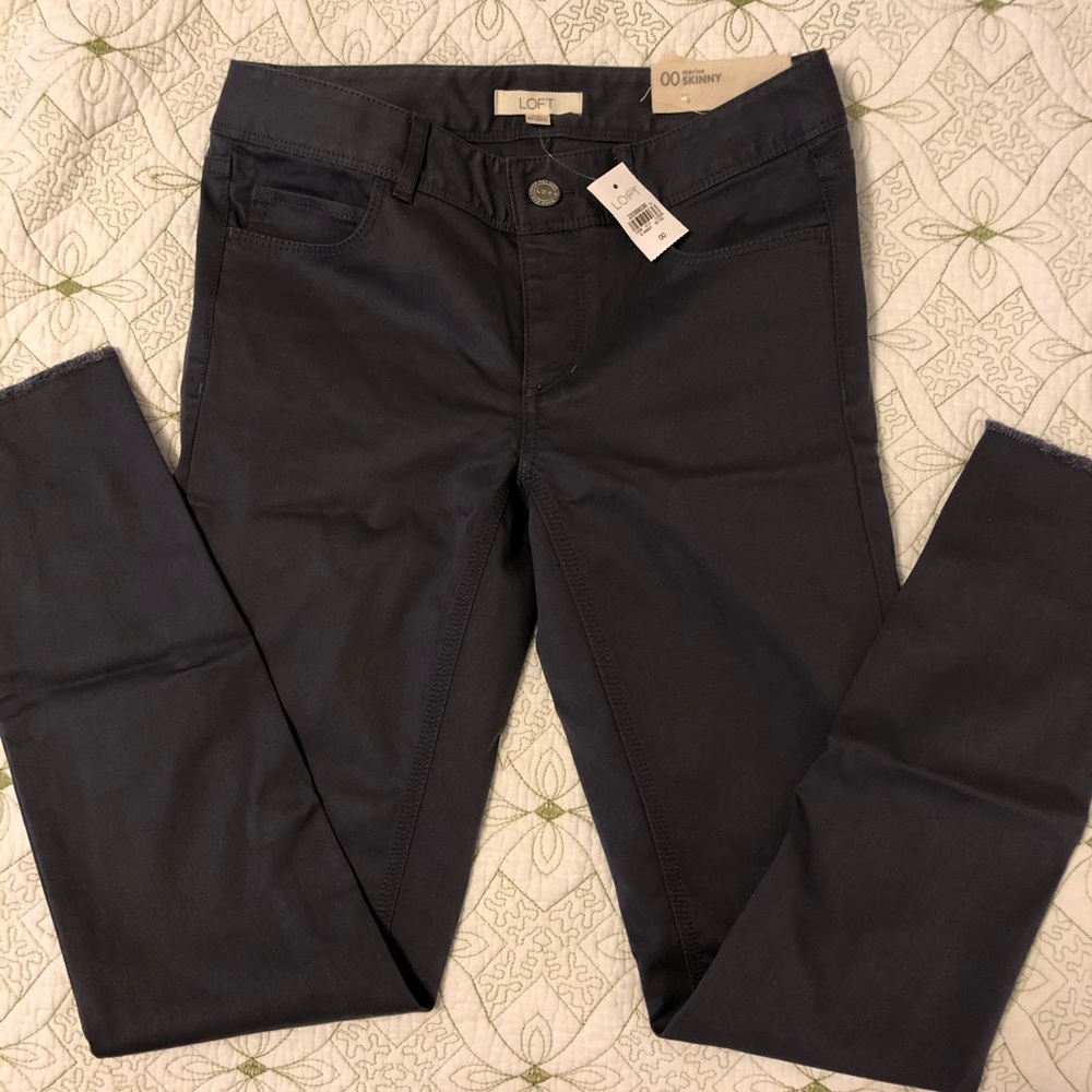 NWT JCREW 00 SKINNY GREY JEANS